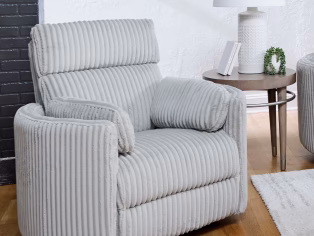 Radius Barrel Power Recliner - Grey Corduroy
