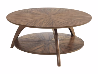 LAX Round Coffee Table in Nutmeg