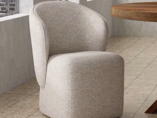 Rolling Upholstered Dining Chairs