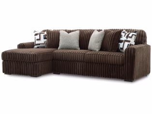 Mammoth Chocolate Brown Corduroy Sofa Chaise